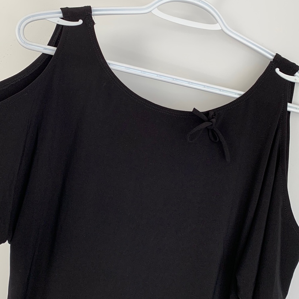 Black summer jersey dress unlined, size 4